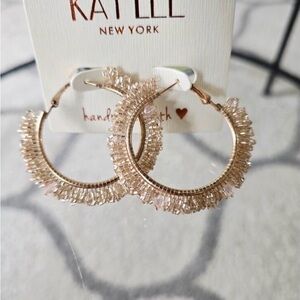 Kay Lee Gold Hoop Earrings NWT